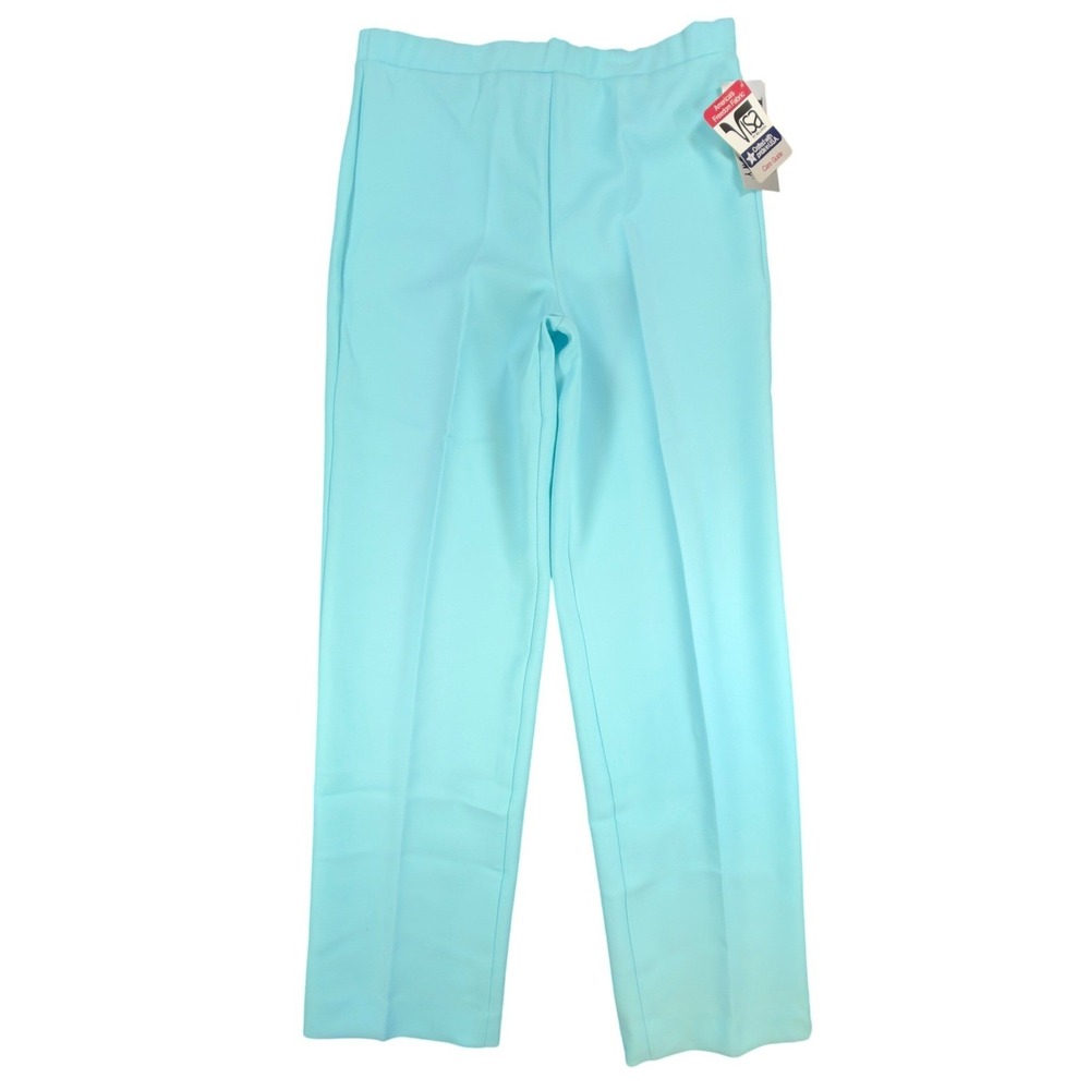 Donnkenny Vintage Pants Girls Size 10 Blue Straight Leg Stretch Made in USA NWT